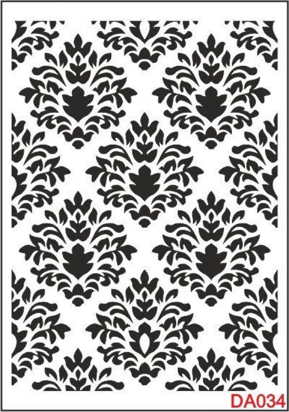 Damask Desen Stencil Şablon (35x50) DA-034 ürün görseli 1