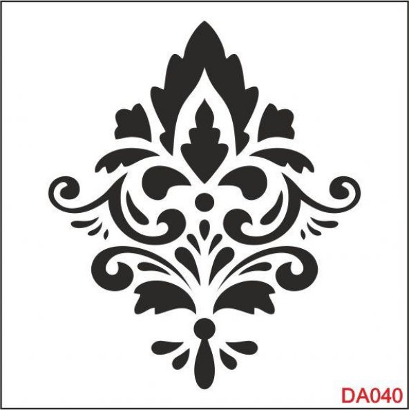 Damask Desen Stencil Şablon (30x30) DA-040 ürün görseli 1