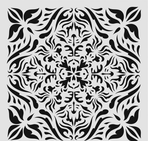 Damask Desen Stencil Şablon (40x40) DA-061 ürün görseli 1
