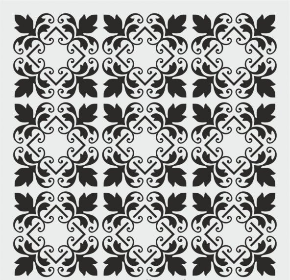 Damask Desen Stencil Şablon (30x30) DA-064 ürün görseli 1