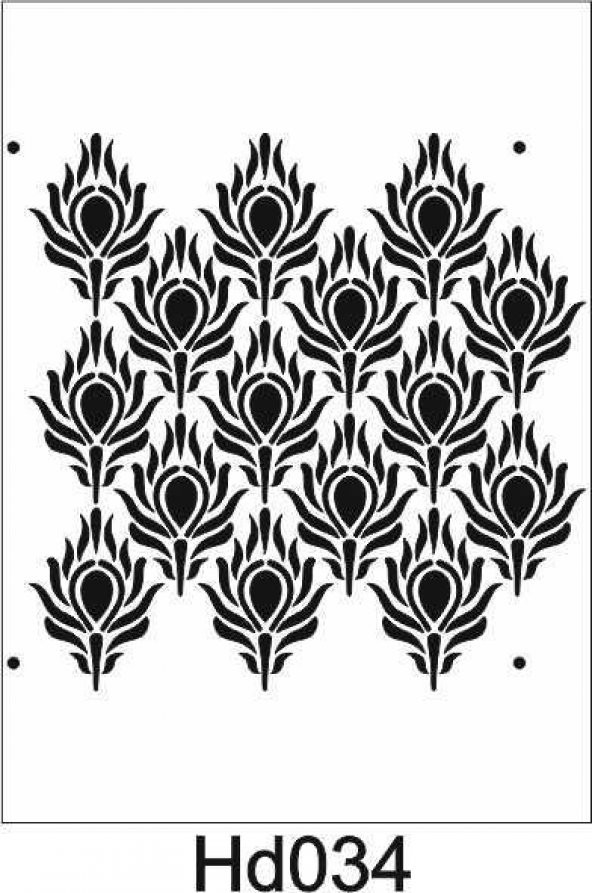 Duvar Dekor Stencil Şablon (40x40) HD-034 ürün görseli 1