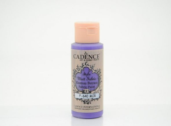 Cadence Style Mat Kumaş Boyası - 640 Mor 59ml ürün görseli 1