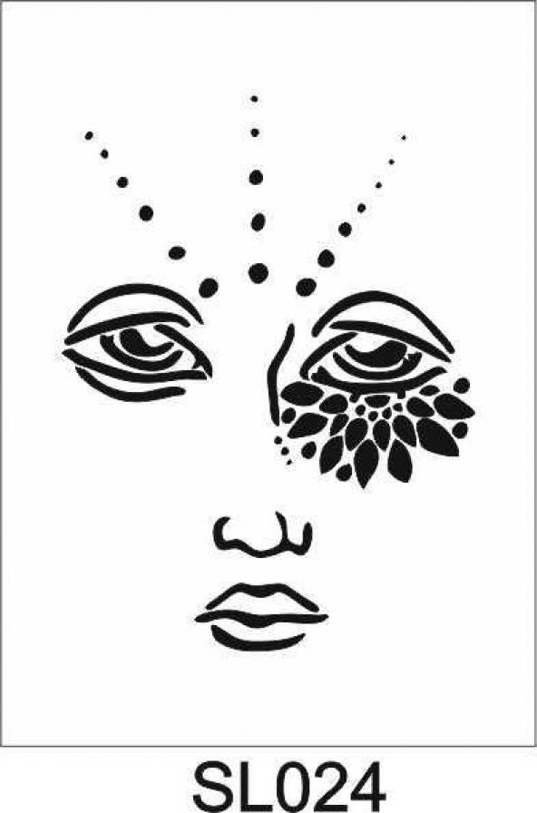Siluet Desenler Stencil Şablon (25x25) SL-024 ürün görseli 1