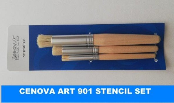 Cenova Art Stencil Fırça 3 lü Set 901/1 ürün görseli 1