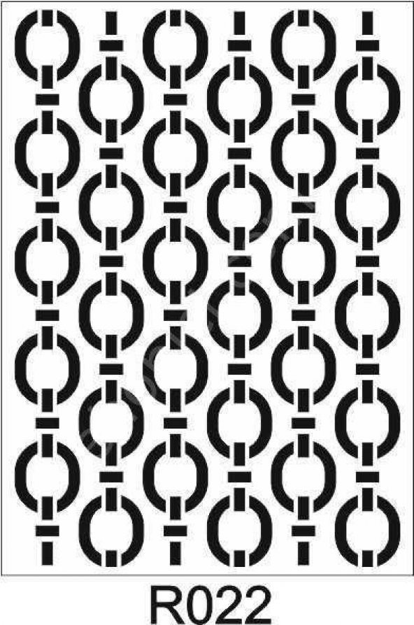 Ardışık Desen Stencil Şablon (25x35) R-022 ürün görseli 1