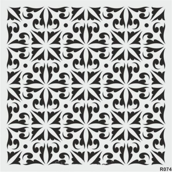 Ardışık Desen Stencil Şablon (25x25) R-074 ürün görseli 1