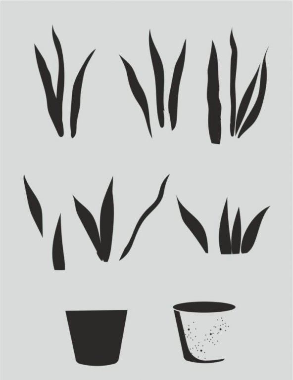 Boyutlu Desen Stencil Şablon (21x30) BY-061 ürün görseli 1