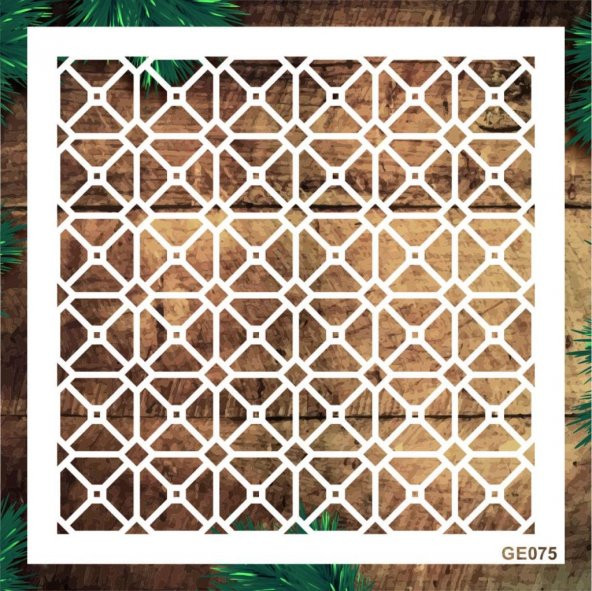 Geometrik Desenler Stencil Şablon (25x25) GE-075 ürün görseli 1