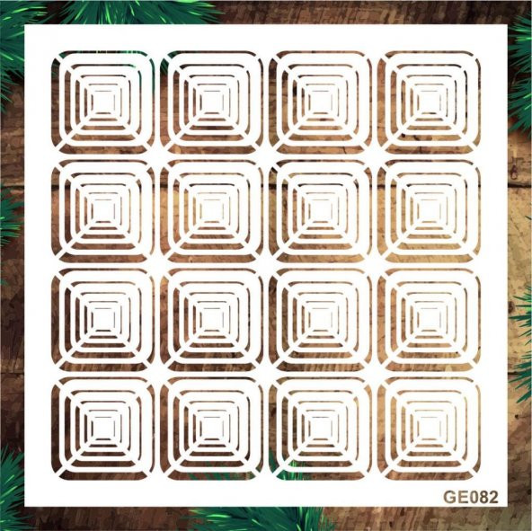 Geometrik Desenler Stencil Şablon (25x25) GE-082 ürün görseli 1