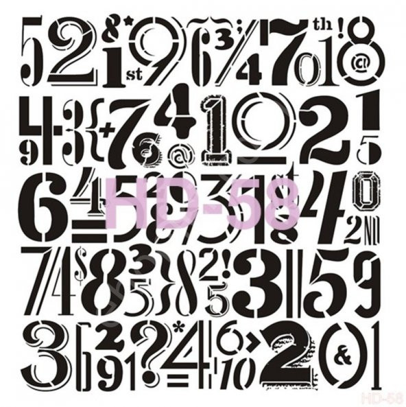 HD58 Cadence Home Dekor Stencil 45x45 ürün görseli 1
