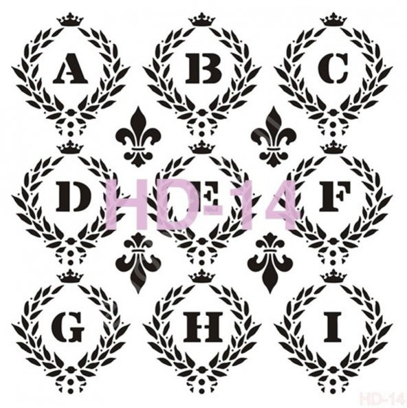 HD14 Cadence Home Dekor Stencil 45x45 ürün görseli 1