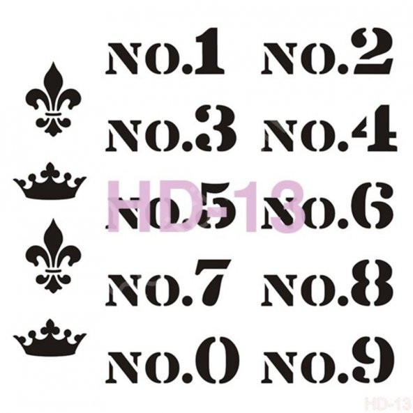 HD13 Cadence Home Dekor Stencil 45x45 - Resim 2