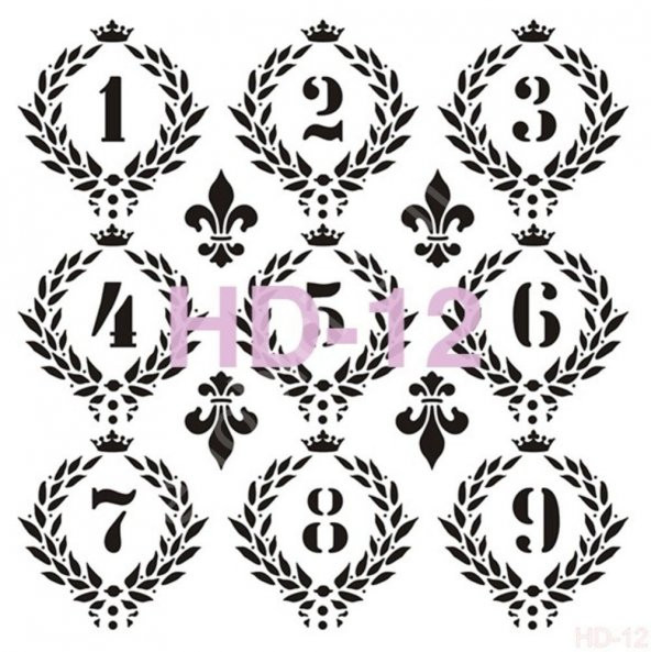 HD12 Cadence Home Dekor Stencil 45x45 ürün görseli 1