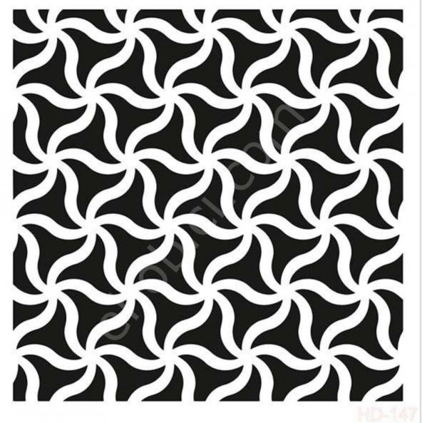 HD147 Cadence Home Dekor Stencil 45x45 ürün görseli 1