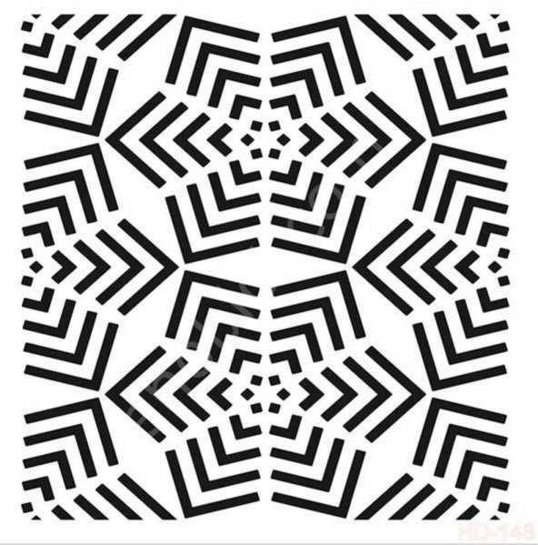HD148 Cadence Home Dekor Stencil 45x45 ürün görseli 1
