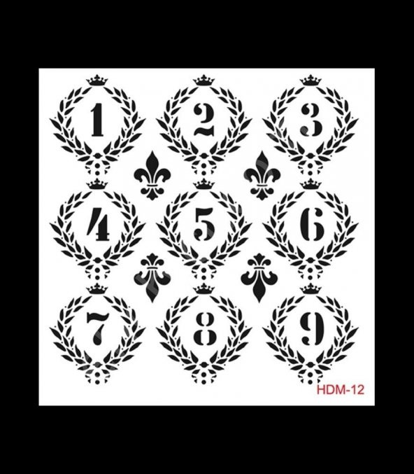 HDM12 Cadence Home Dekor Stencil 25x25 ürün görseli 1