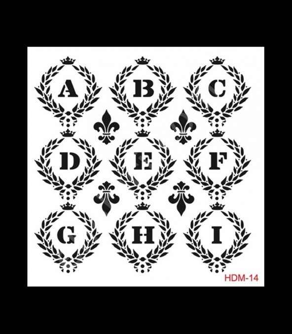 HDM14 Cadence Home Dekor Stencil 25x25 ürün görseli 1