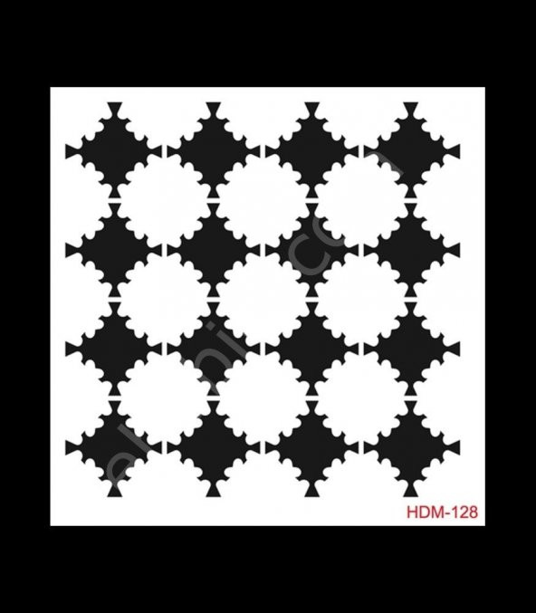 HDM128 Cadence Home Dekor Stencil 25x25 ürün görseli 1