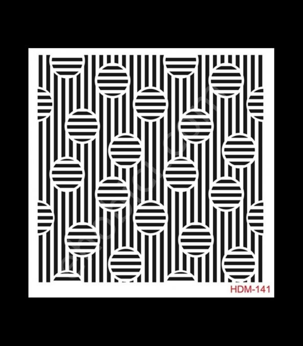 HDM141 Cadence Home Dekor Stencil 25x25 ürün görseli 1