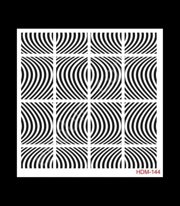 HDM144 Cadence Home Dekor Stencil 25x25 ürün görseli 1