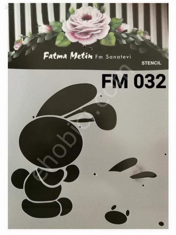 Fatma Metin Serisi - Boyutlu Stencil 032 20x20cm ürün görseli 1