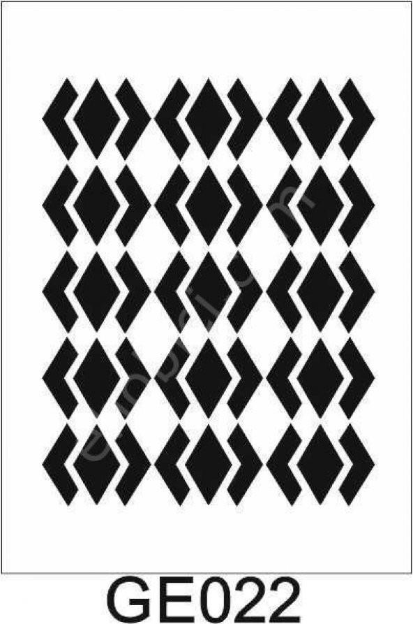 Geometrik Desenler Stencil Şablon (21x30) GE-022 ürün görseli 1