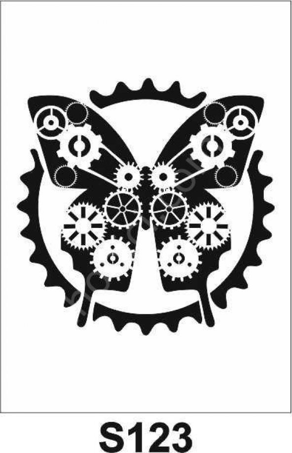 Diğer Karışık Desenler Stencil Şablon (25x25) S-123 ürün görseli 1