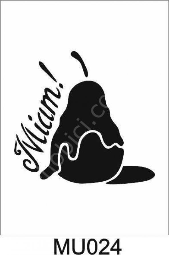 Mutfak Temalı Desenler Stencil Şablon (20x20) MU-024 ürün görseli 1