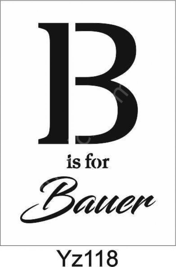 Yazı Desenler Stencil Şablon (21x30) YZ-118 ürün görseli 1