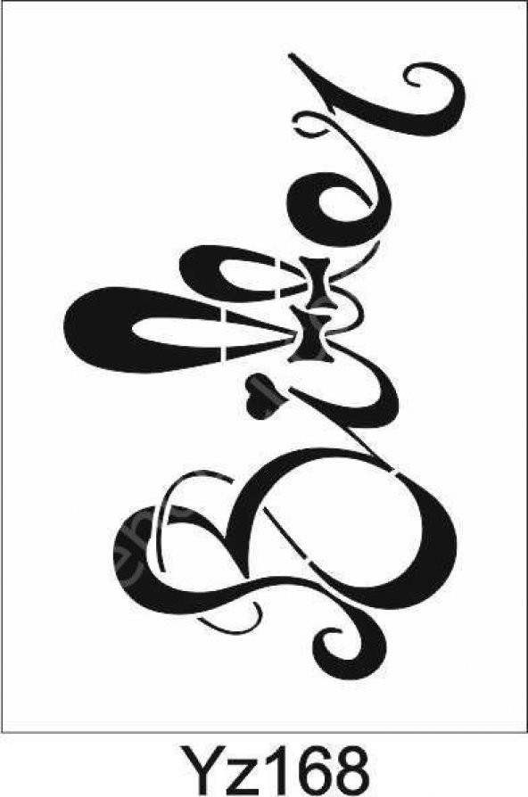 Yazı Desenler Stencil Şablon (21x30) YZ-168 ürün görseli 1