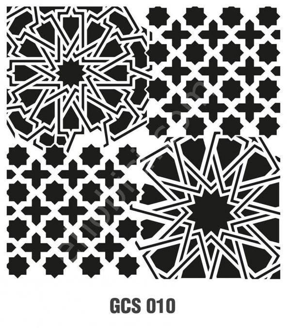Cadence Grunge Duvar Stencil 45x45 - GCS-010 ürün görseli 1