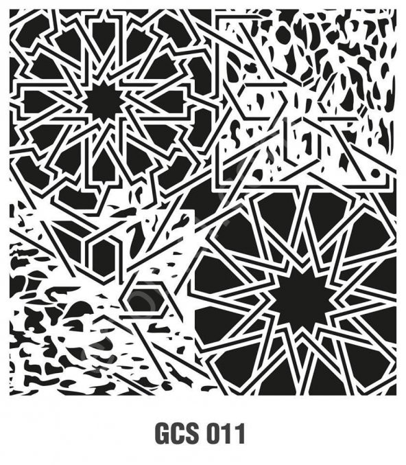 Cadence Grunge Duvar Stencil 45x45 - GCS-011 ürün görseli 1