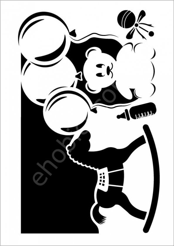 Cadence Çocuk Desen Stencil Şablon 21x30 KCS-005 ürün görseli 1