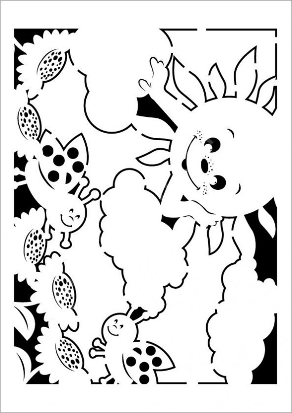 Cadence Çocuk Desen Stencil Şablon 21x30 KCS-007 ürün görseli 1