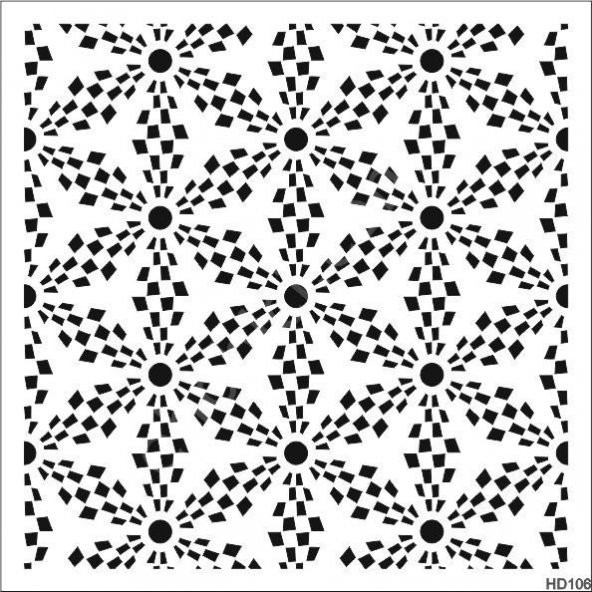 Duvar Dekor Stencil Şablon (40x40) HD-106 ürün görseli 1