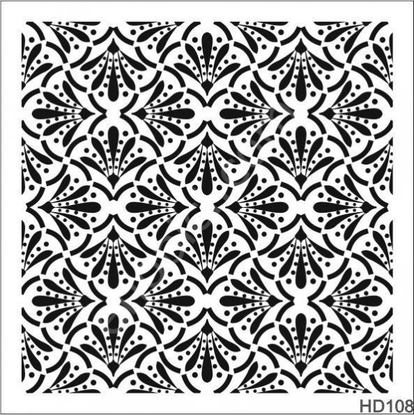 Duvar Dekor Stencil Şablon (40x40) HD-108 ürün görseli 1