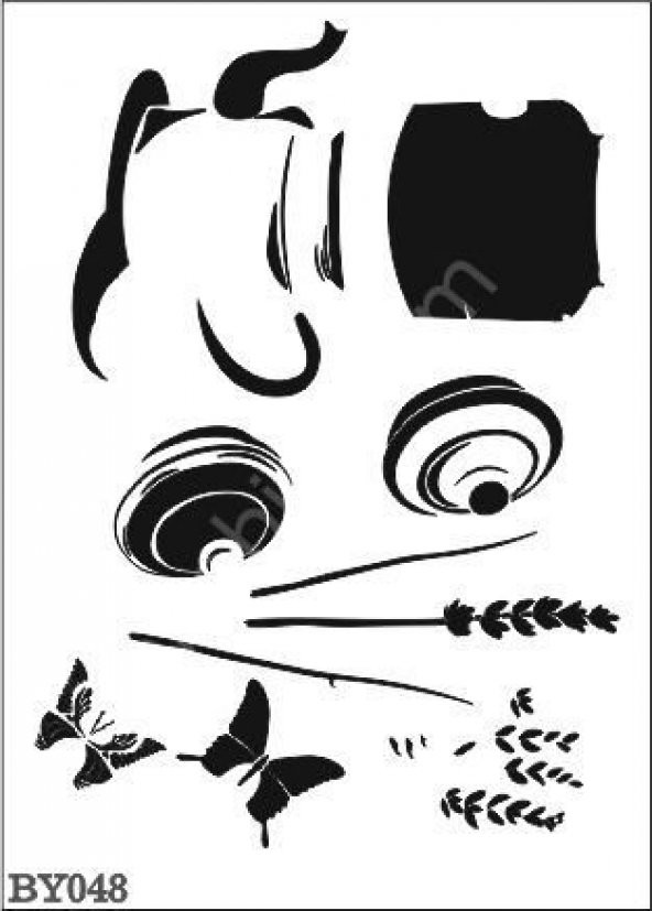 Boyutlu Desen Stencil Şablon (25x35) BY-048 ürün görseli 1