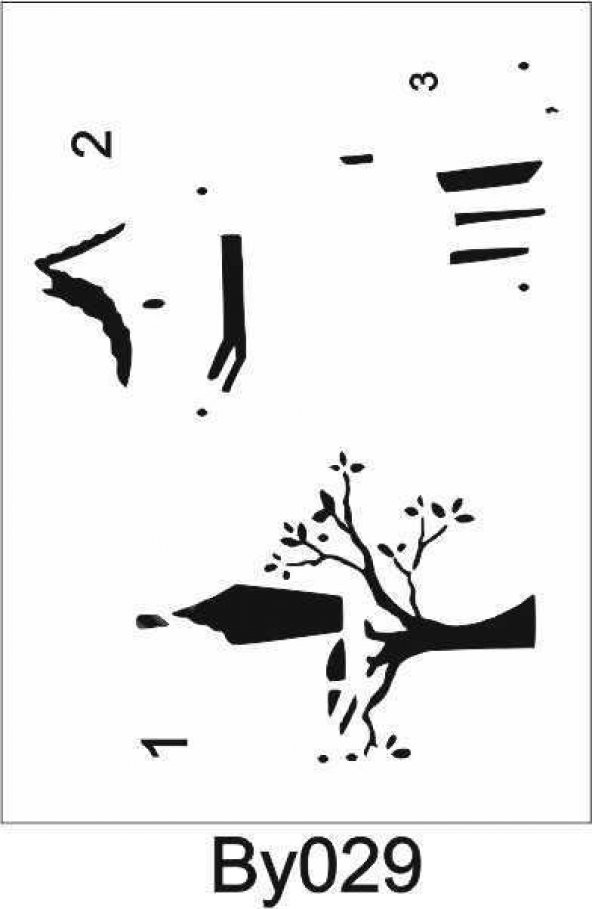 Boyutlu Desen Stencil Şablon (21x30) BY-029 ürün görseli 1
