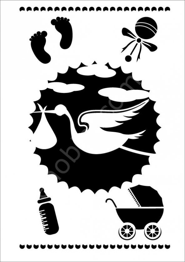 Cadence Çocuk Desen Stencil Şablon 21x30 KCS-003 ürün görseli 1