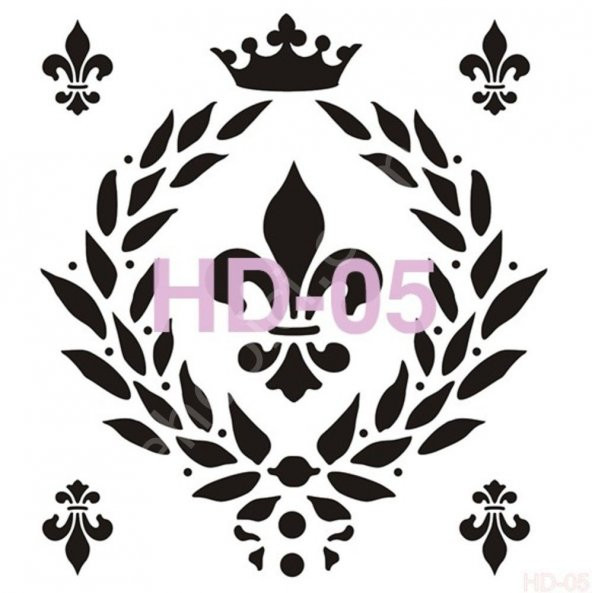 HD05 Cadence Home Dekor Stencil 45x45 ürün görseli 1