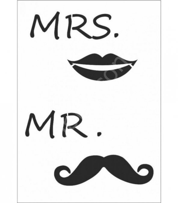 AS611 Mrs. & Mr. Cadence A4 Stencil ürün görseli 1