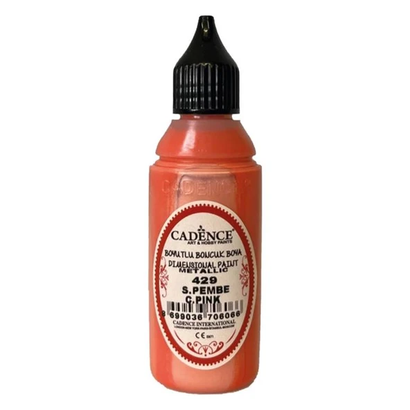 Cadence Metalik Boncuk Boya 429 Şeker Pembe 50ml ürün görseli 1