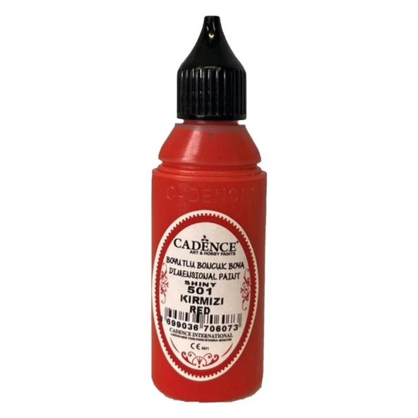 Cadence Opak Boncuk Boya 501 Kırmızı 50ml ürün görseli 1