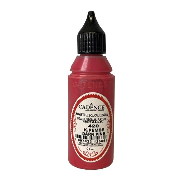 Cadence Metalik Boncuk Boya 420 Koyu Pembe 50ml ürün görseli 1