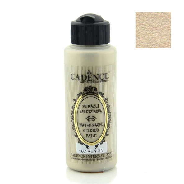 Cadence Su Bazlı Yaldız Boya 107 Platin 120ML ürün görseli 1