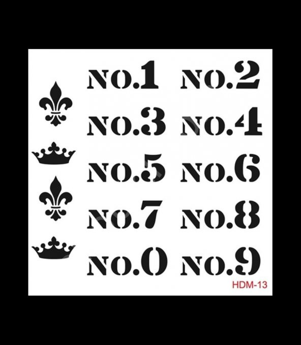 HDM13 Cadence Home Dekor Stencil 25x25 ürün görseli 1