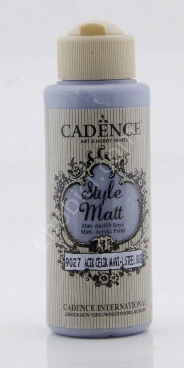 Cadence Style Matt Akrilik Boya S9027 Açık Çelik Mavi 120ml ürün görseli 1
