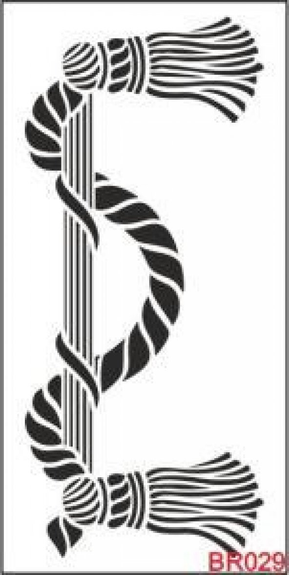 Border Desen Stencil Şablon (15x30) BR-029 ürün görseli 1