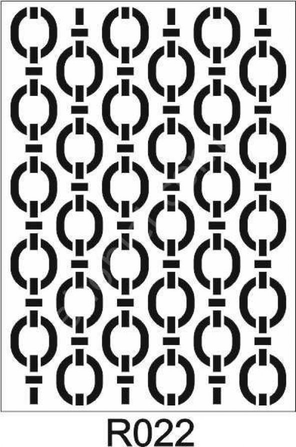 Ardışık Desen Stencil Şablon (21x30) R-022 ürün görseli 1