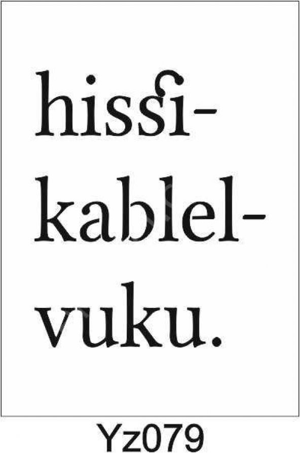 Yazı Desenler Stencil Şablon (15x20) YZ-079 ürün görseli 1